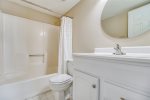 Ensuite bathroom with tub/shower combo 